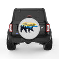 GO OUTSIDE BEAR SILVER CARBON FIBER TIRE COVER