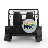 GO OUTSIDE BEAR SILVER CARBON FIBER TIRE COVER FOR MOKE