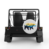 GO OUTSIDE BEAR WHITE CARBON FIBER TIRE COVER FOR MOKE
