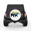 GO OUTSIDE BEAR WHITE TIRE COVER