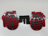 GRENADE FOOT PEGS FOR JEEP WRANGLER AND JEEP GLADIATOR in Red Color