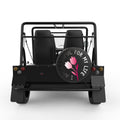 GRATEFUL FOR LIFE BLACK CARBON FIBER TIRE COVER FOR MOKE