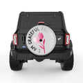 GRATEFUL FOR LIFE SILVER CARBON FIBER TIRE COVER