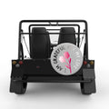 GRATEFUL FOR LIFE SILVER CARBON FIBER TIRE COVER FOR MOKE