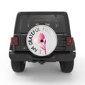 GRATEFUL FOR LIFE SILVER CARBON FIBER TIRE COVER
