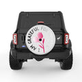 GRATEFUL FOR LIFE PEARL  WHITE CARBON FIBER TIRE COVER