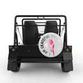 GRATEFUL FOR LIFE WHITE CARBON FIBER TIRE COVER FOR MOKE