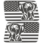 GREAT DANE US FLAG QUARTER WINDOW DRIVER & PASSENGER DECALS