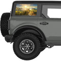 GREEN PEAKS MOUNTAINS LANDSCAPE QUARTER WINDOW DECAL FITS 2021+ FORD BRONCO 4 DOOR HARD TOP