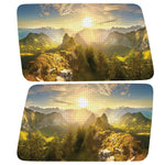 GREEN PEAKS MOUNTAINS LANDSCAPE QUARTER WINDOW DRIVER & PASSENGER DECALS