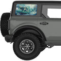 GREEN POWERFUL MERMAID QUARTER WINDOW DECAL FITS 2021+ FORD BRONCO 4 DOOR HARD TOP