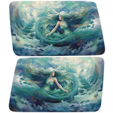 GREEN POWERFUL MERMAID QUARTER WINDOW DRIVER & PASSENGER DECALS