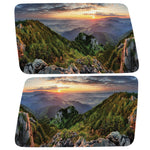 GREEN ROCKY PEAKS MOUNTAINS LANDSCAPE QUARTER WINDOW DRIVER & PASSENGER DECALS