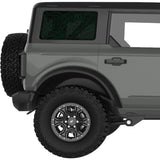 GREEN TOPOGRAPHIC MAP QUARTER WINDOW DECAL FITS 2021+ FORD BRONCO 4 DOOR HARD TOP