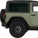 GREEN TOPOGRAPHIC MAP QUARTER WINDOW DECAL FITS 2011-2018 JEEP WRANGLER 2 DOOR HARD TOP JK