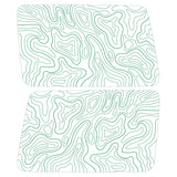 GREEN TOPOGRAPHIC MAP QUARTER WINDOW DRIVER & PASSENGER DECALS