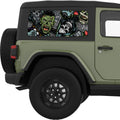 GRIM REAPER HALLOWEEN QUARTER WINDOW DECAL FITS 2011-2018 JEEP WRANGLER 2 DOOR HARD TOP JK