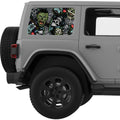 GRIM REAPER HALLOWEEN QUARTER WINDOW DECAL FITS 2011-2018 JEEP WRANGLER 4 DOOR HARD TOP JKU