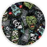 GRIM REAPER HALLOWEEN PEARL  WHITE CARBON FIBER TIRE COVER