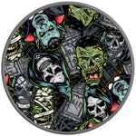 GRIM REAPER HALLOWEEN SILVER CARBON FIBER TIRE COVER