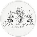 GROW IN GRACE PEARL  WHITE CARBON FIBER TIRE COVER