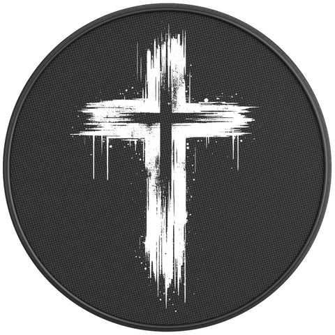 GRUNGE CROSS PEARL  WHITE CARBON FIBER TIRE COVER