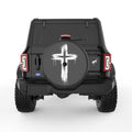 GRUNGE CROSS BLACK CARBON FIBER TIRE COVER