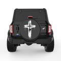 GRUNGE CROSS BLACK TIRE COVER