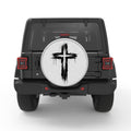 GRUNGE CROSS BLACK TIRE COVER