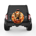 GERMAN SHEPHERD AUTUMN BLACK CARBON FIBER TIRE COVER