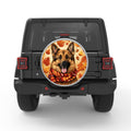GERMAN SHEPHERD AUTUMN WHITE TIRE COVER