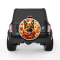 GERMAN SHEPHERD AUTUMN SILVER CARBON FIBER TIRE COVER