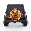 GERMAN SHEPHERD AUTUMN PEARL  WHITE CARBON FIBER TIRE COVER
