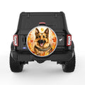 GERMAN SHEPHERD FALL SILVER CARBON FIBER TIRE COVER