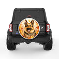 GERMAN SHEPHERD FALL PEARL  WHITE CARBON FIBER TIRE COVER