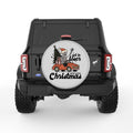GET IN LOSER WERE SAVING CHRISTMAS SILVER CARBON FIBER TIRE COVER