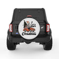 GET IN LOSER WERE SAVING CHRISTMAS PEARL  WHITE CARBON FIBER TIRE COVER