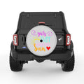 GIRLS JUST WANNA HAVE SUN SILVER CARBON FIBER TIRE COVER