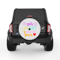 GIRLS JUST WANNA HAVE SUN PEARL  WHITE CARBON FIBER TIRE COVER