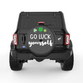 GO LUCK YOURSELF BLACK CARBON FIBER TIRE COVER