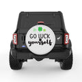 GO LUCK YOURSELF PEARL  WHITE CARBON FIBER TIRE COVER
