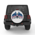 GOD BLESS AMERICA BALD EAGLE SILVER CARBON FIBER TIRE COVER