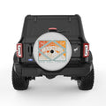 GOING TO THE MOUNTAINS SILVER CARBON FIBER TIRE COVER