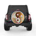 GOLDEN MOUNTAINS YING YANG SILVER CARBON FIBER TIRE COVER