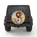 GOLDEN MOUNTAINS YING YANG SILVER CARBON FIBER TIRE COVER