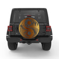 GOLDEN NATURE YING YANG PEARL  WHITE CARBON FIBER TIRE COVER