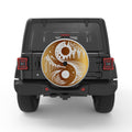 GOLDEN NATURE YING YANG WHITE TIRE COVER