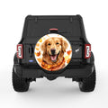 GOLDEN RETRIEVER FALL BLACK TIRE COVER