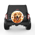 GOLDEN RETRIEVER FALL SILVER CARBON FIBER TIRE COVER