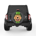 GOLDEN RETRIEVER ST PATRICKS DAY BLACK CARBON FIBER TIRE COVER